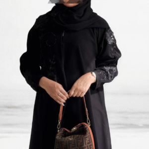 عباية تطريز اسود